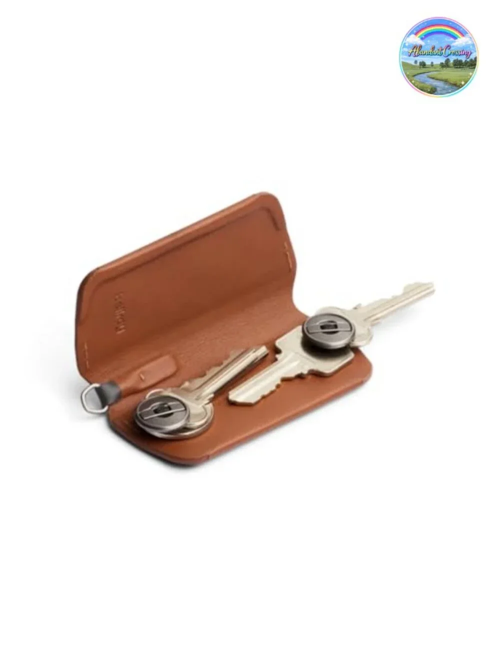 Leather Key Organizer, Magnetic Closure, Fits 4-8 Keys, D-ring, Slim Pocket